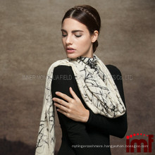 Elegant Printing Knitted 100% Cashmere Shawl